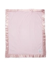 Little Giraffe Satin Trim Blanket In Dusty Pink