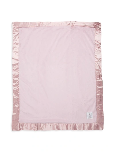 Little Giraffe Satin Trim Blanket In Dusty Pink