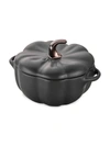 Staub 16 Oz. Ceramic Pumpkin Cocotte In Black