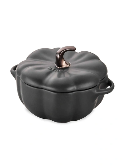 Staub 16 Oz. Ceramic Pumpkin Cocotte In Matte Black