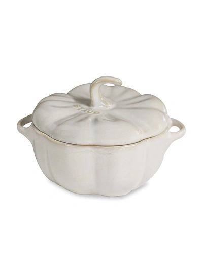 Staub 16 Oz. Ceramic Pumpkin Cocotte In Rustic Ivory