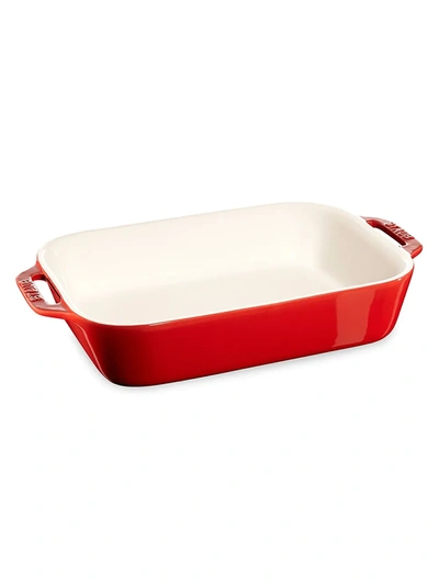 Staub Ceramic 10.5-inch X 7.5-inch Rectangular Baking Dish In Cherry