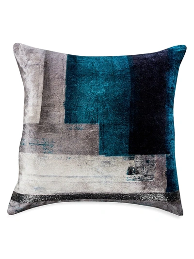 Callisto Home Jaded Printed Pillow In Teal