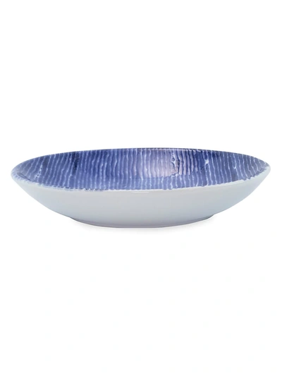 Vietri Viva Santorini Stripe Ceramic Pasta Bowl In Blue