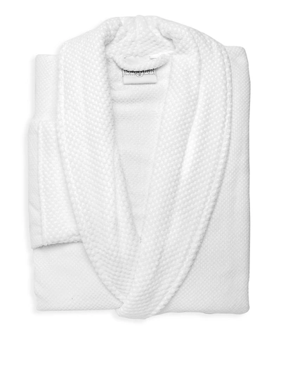 Downtown Company Spa Quilted Velour Bathrobe In White