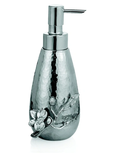 Michael Aram White Orchid Soap Dispenser In Silver