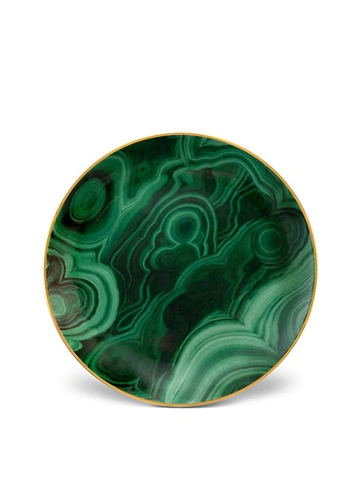 L'objet Set Of Four Malachite Canape Plates In Green