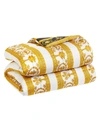 Versace Baroque-print Robe Comforter In White Gold