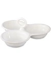 Juliska Ceramic Triple Serving Dish In Whitewash