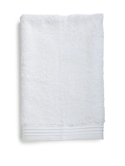 Peacock Alley Terry Loop Corded Dobby-border Hand Towel In White