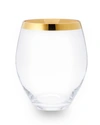 Aerin Gabriel Small Hurricane Glass In Clear Gold