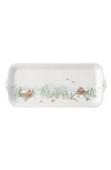 Juliska Berry & Thread North Pole Ceramic Stoneware Hostess Tray In White Multi