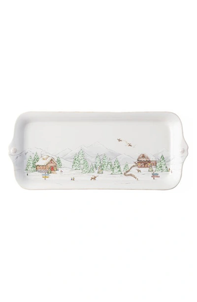 Juliska Berry & Thread North Pole Ceramic Stoneware Hostess Tray In White Multi