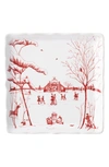 Juliska Country Estate Winter Frolic Ruby Mr. And Mrs. Claus Sweets Tray In No Color