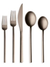 Mepra Due Ice Bronze 5-piece Stainless Steel Cutlery Set In Ice Champagne