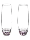 Anna New York Elevo Amethyst 2-piece Champagne Glass Set