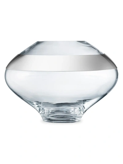 Georg Jensen Dou Round Glass & Stainless Steel Vase