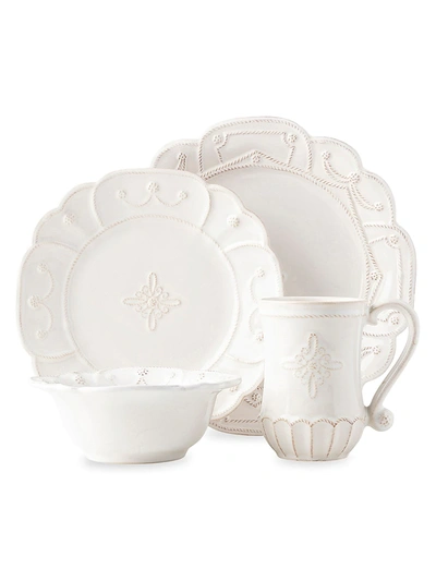 Juliska Jardins Du Monde 4-piece Ceramic Place Setting Set In Whitewash