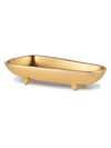 Aerin Large Valerio Footed Bowl In Brass