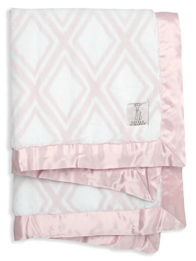 Little Giraffe Baby's Luxe Diamond Faux Fur Satin Blanket