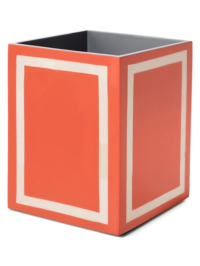 Ladorada Coral & Bone Wastebasket In Coral And Bone