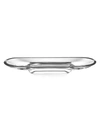 Nude Glass Silhouette Long Oval Compartment Tray In Clear