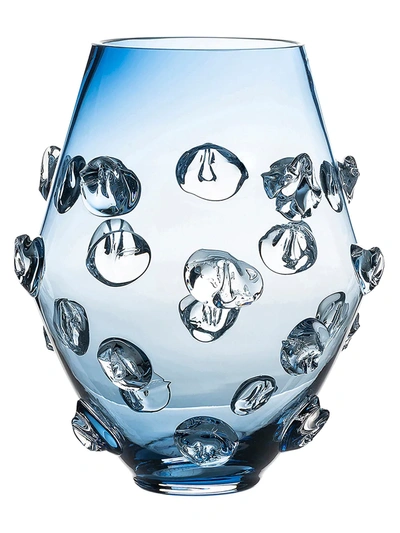 Juliska Florence Glass Vase In Dark Blue