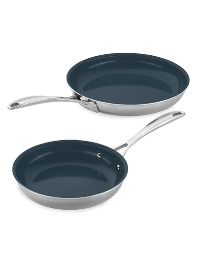 Zwilling J.a. Henckels Zwilling Clad Cfx 2-piece Stainless Steel Ceramic Nonstick Fry Pan Set