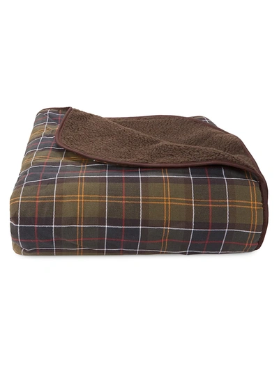 Barbour Reversible Large Dog Blanket In Classic Brown