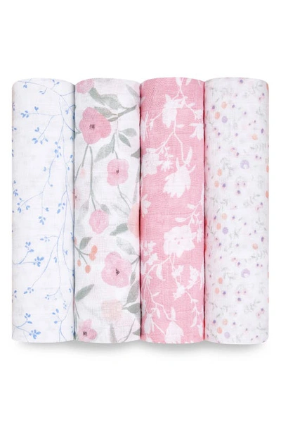 Aden + Anais Baby's 4-pack Large Swaddle Muslin Blanket In Pink