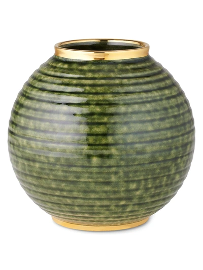 Aerin Calinda Round 10k Gold & Ceramic Vase
