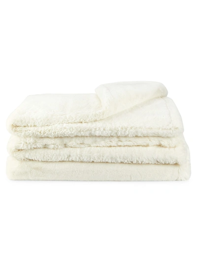 Apparis Shirley Faux Fur Blanket In Ivory