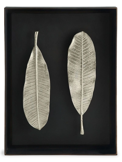 Michael Aram Special Editions Champa Leaf Shadow Box In Silver