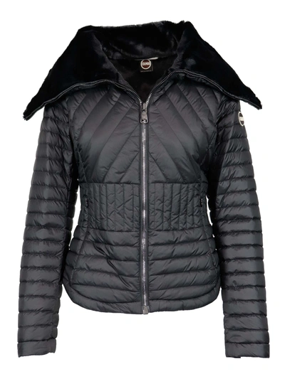 Colmar Originals Faux Fur Lining Puffer Jacket In Black