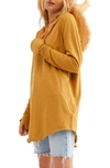 Free People Arden Extra Long Cotton Top In Trail