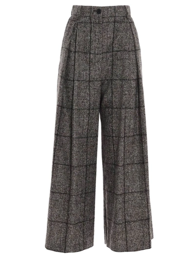 Dolce & Gabbana Prince Of Wales Tailored Pants In Grey