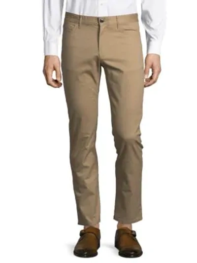 Michael Kors Parker Slim-fit Stretch-twill Pants In Khaki