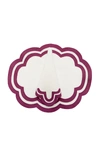Moda Domus Scalloped Linen Placemat And Napkin Set In Purple