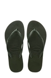 Havaianas Slim Flip Flop In Green Olive