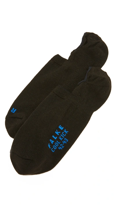 Falke Cool Kick Cotton Blend Invisible Socks In Black