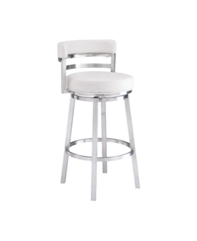 Armen Living Madrid Bar Stool In White