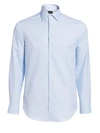 Giorgio Armani Men's Textured Stripe Dress Shirt In Blue