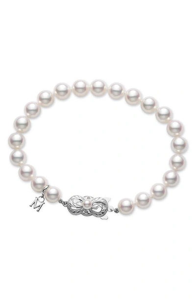 Mikimoto Essential Elements Pearl Bracelet In White Gold/ Pearl