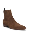 Saint Laurent Men's Wyatt Suede Chelsea Ankle Boots In Wood