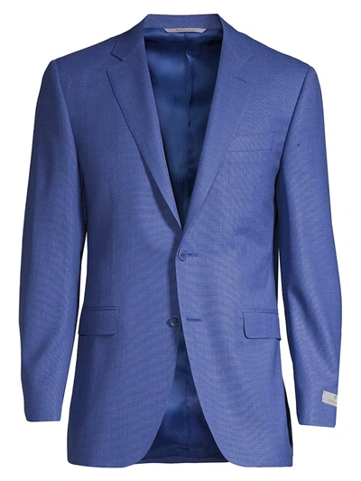 Canali Men's Solid Wool Sportcoat In Dark Blue