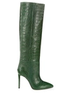 Paris Texas Women's Knee-high Croc-embossed Leather Boots