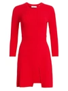 A.l.c Women's Hadley Front Slit Knit Sheath Dress In Apple Red