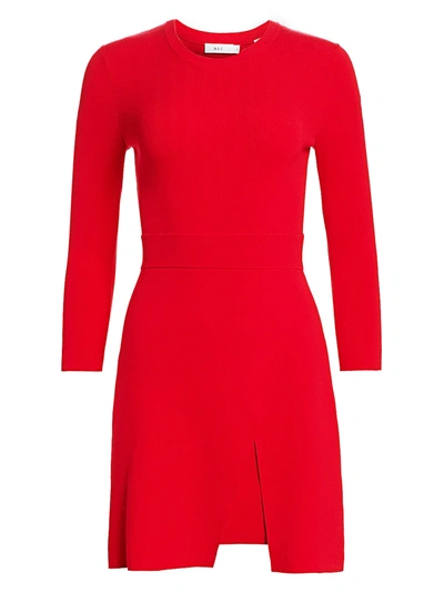 A.l.c Women's Hadley Front Slit Knit Sheath Dress In Apple Red