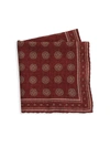 Brunello Cucinelli Men's Tapestry Print Wool Pocket Square In Red