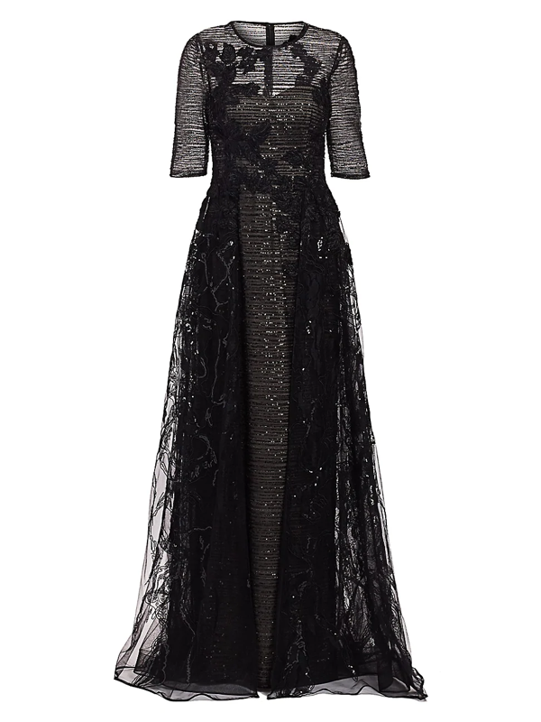 teri jon by rickie freeman sequin overlay gown